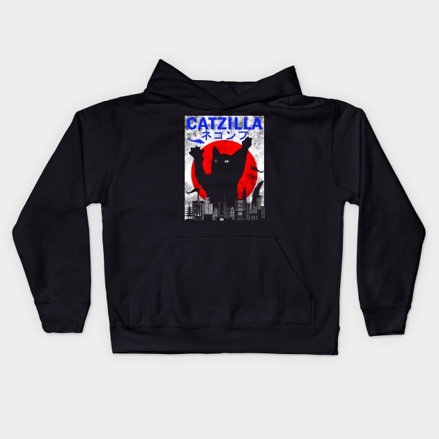 Catzilla Alannah Kids Hoodie by Mark Fabian